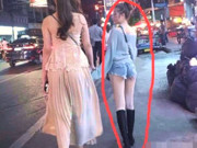 冰箱姐：妹子这腿也太不科学了吧，简直是两根行走的筷子呢