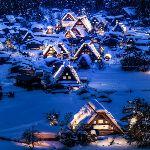 日本世界文化遗产村，白川乡的日与夜